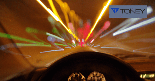 Looking out of blurry windshield