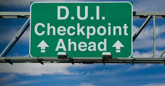 DUI Checkpoint sign